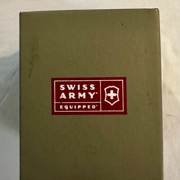 Swiss Army Travel Alarm Clock Dual Time Swiss Quartz Folding Case w/ Box-I046 - Picture 2 of 8